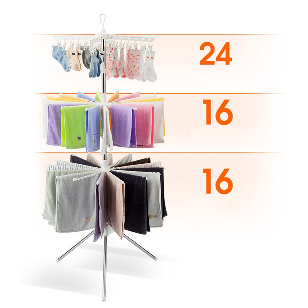 Baby Clothing Hangers - 3-poziomowy składany stojak do suszenia ubrań