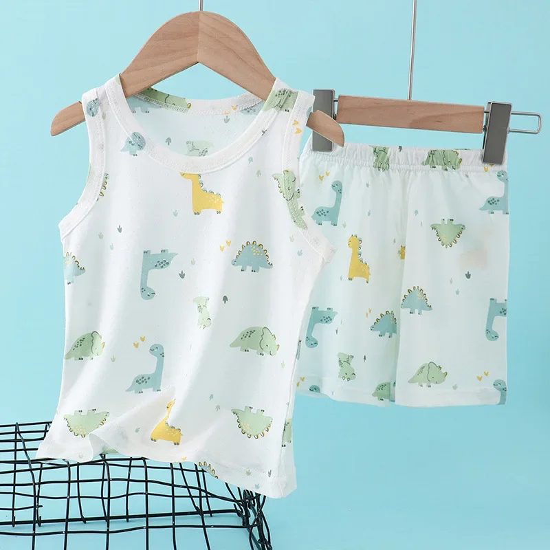 Baby Clothing Dividers - Dziecięcy bambusowo-bawełniany komplet: letnia, cienka, bezrękawnikowa