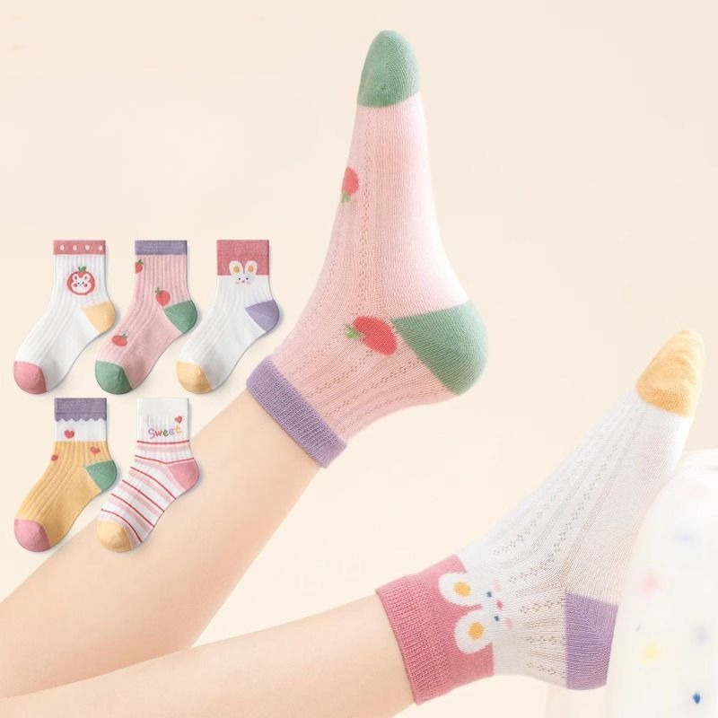 Baby Clothing In Summer - Skarpetki dziecięce 5 par/partia Wiosna Lato