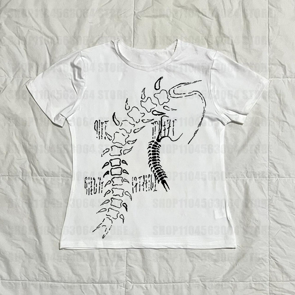 Baby Y2K Clothing - Koszulka Y2k, Gotycka koszulka damska, Odzież
