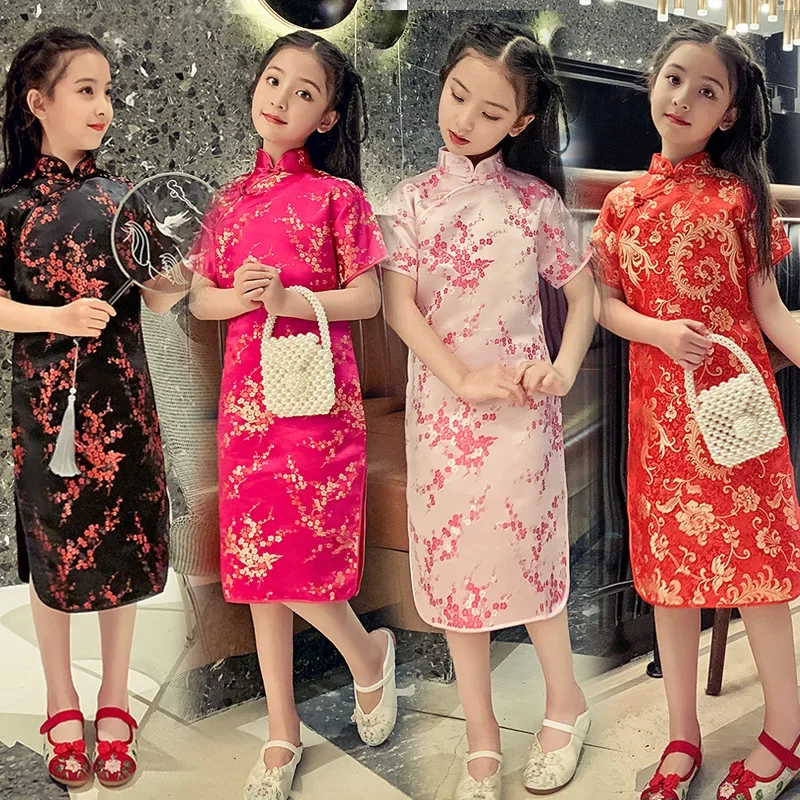 Baby Clothing In Summer - Letnie dziecięce cheongsam dla dziewczynek 2024,