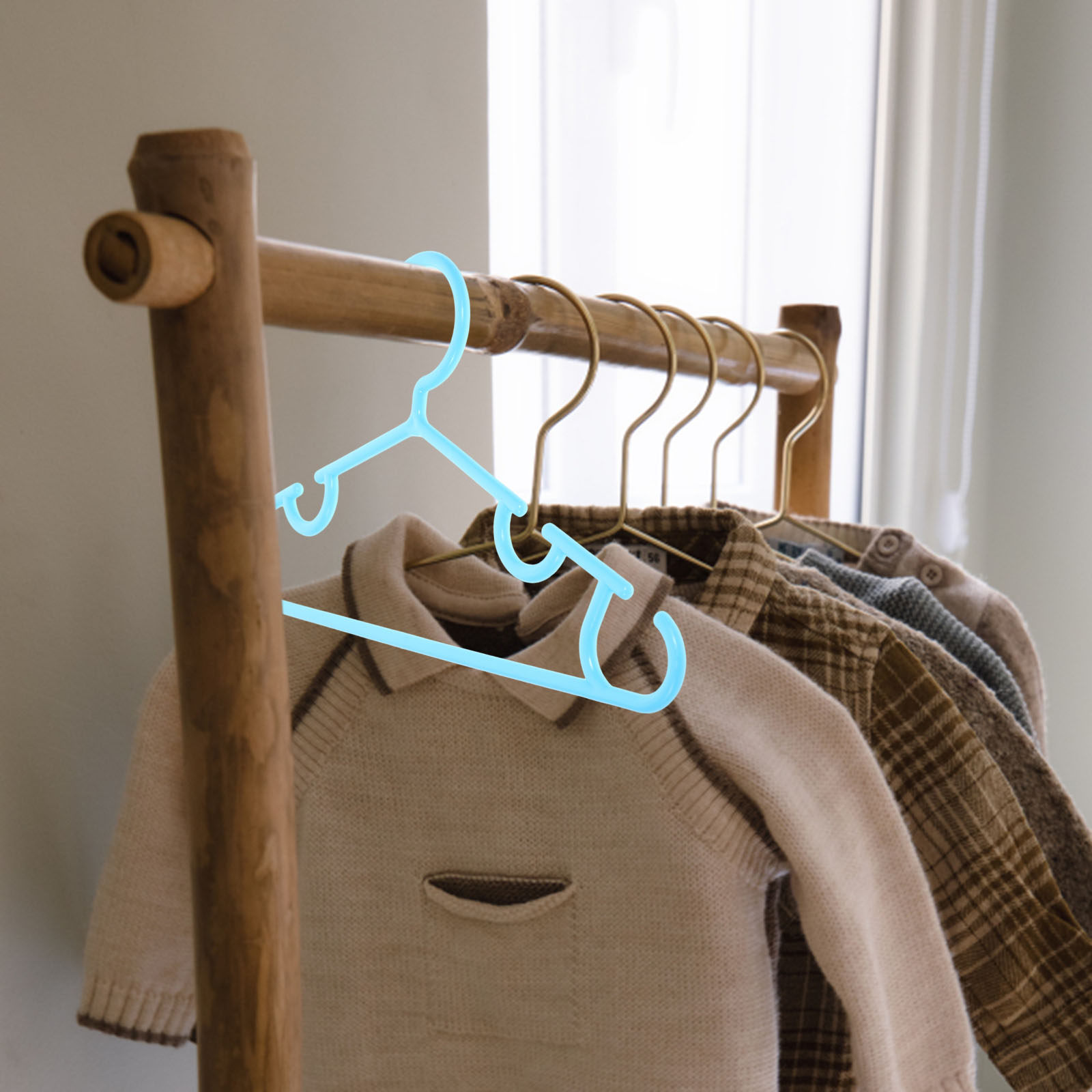 Baby Clothing Hangers - 10 szt. plastikowych antypoślizgowych wieszaków dla