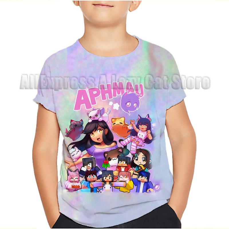 Aphmau Meows kot T-shirty z mo – Baby Clothing Dividers recenzja i cena